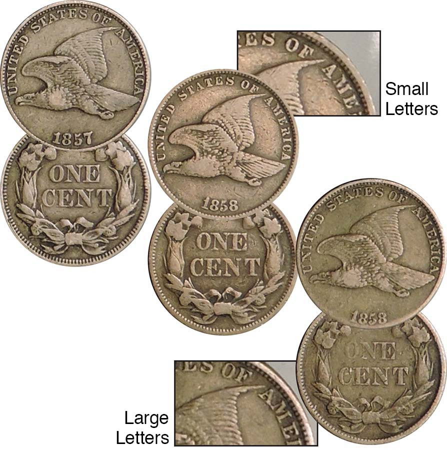 1857-1858 Flying Eagle 3 Coin Set Fine | International Coins