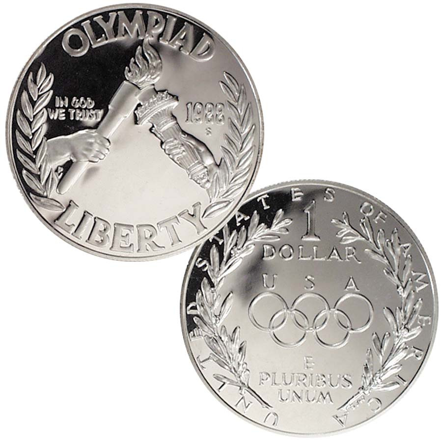 1988-S Olympic Torch Silver Dollar Proof | International Coins
