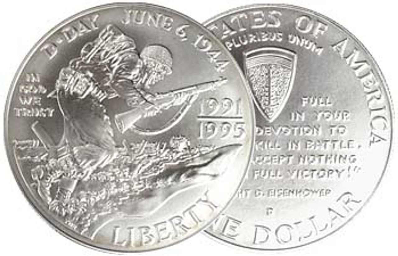 1993-D World War II Silver Dollar Brilliant Uncirculated