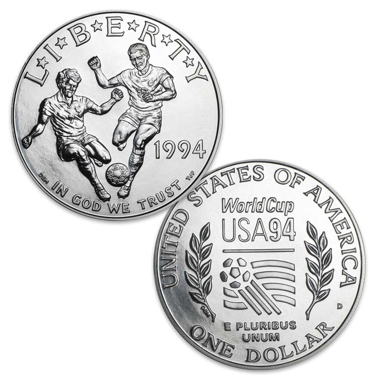1994-D World Cup Silver Dollar Brilliant Uncirculated