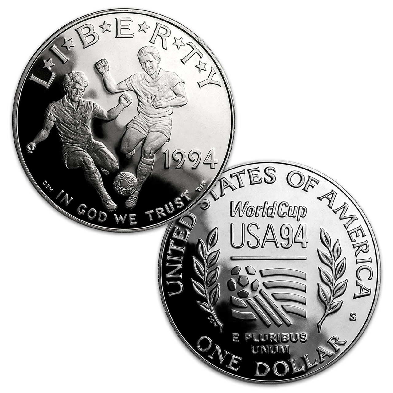 1994-S World Cup Silver Dollar Proof | International Coins & Currency