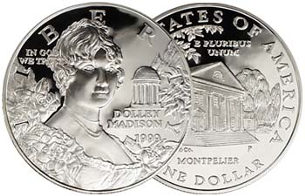 1999-P Dolley Madison Silver Dollar Brilliant Uncirculated