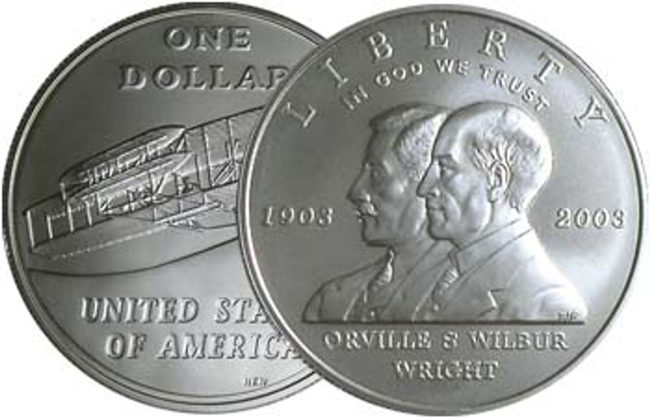 2003-P First Flight Silver Dollar Brilliant Uncirculated Image 1