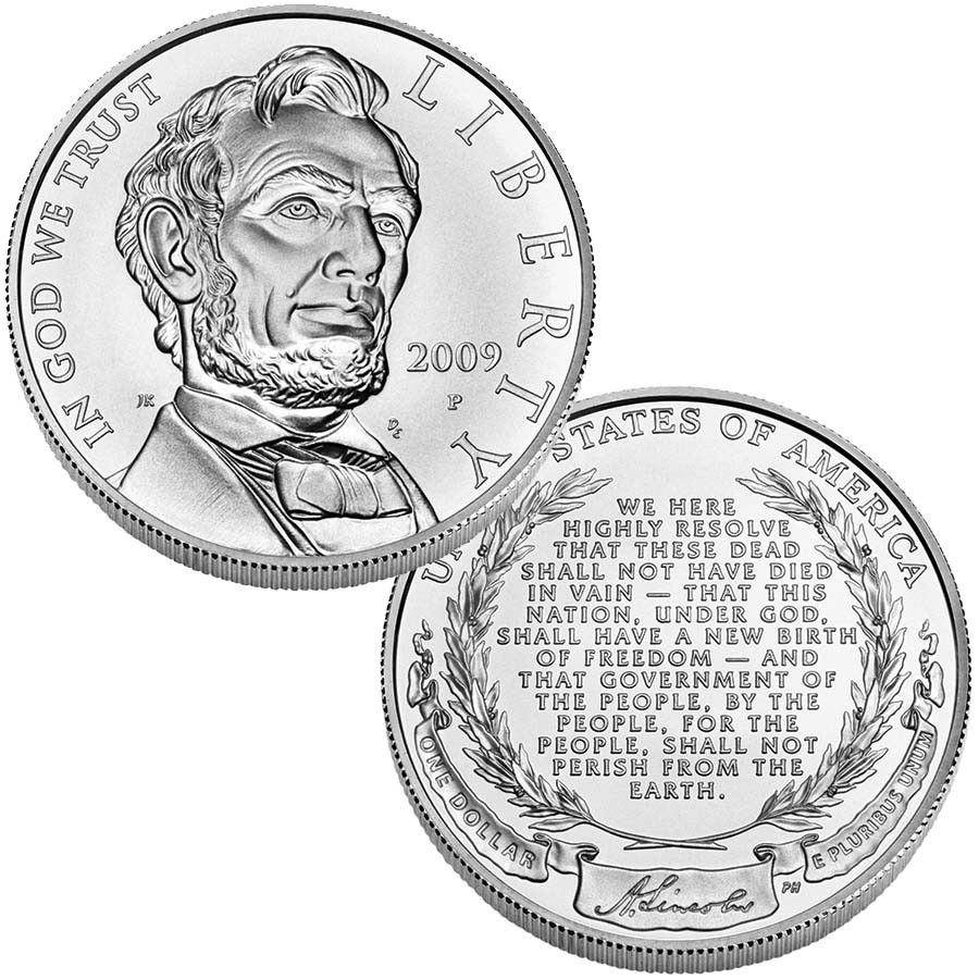 ミヤリサン 銀製記念硬貨 創立25周年　純銀 2009 Lincoln Silver Dollar Brilliant Uncirculated | International