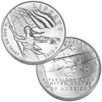 2012 Star Spangled Banner Silver Dollar Brilliant Uncirculated