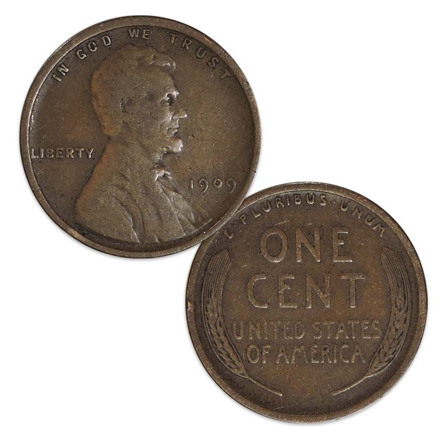 1909-P Lincoln Cent Fine | International Coins & Currency