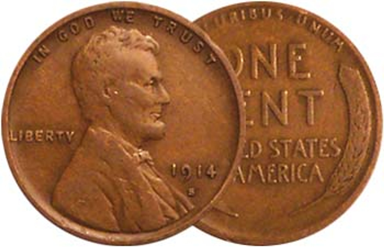 1914-S Lincoln Cent Fine Image 1