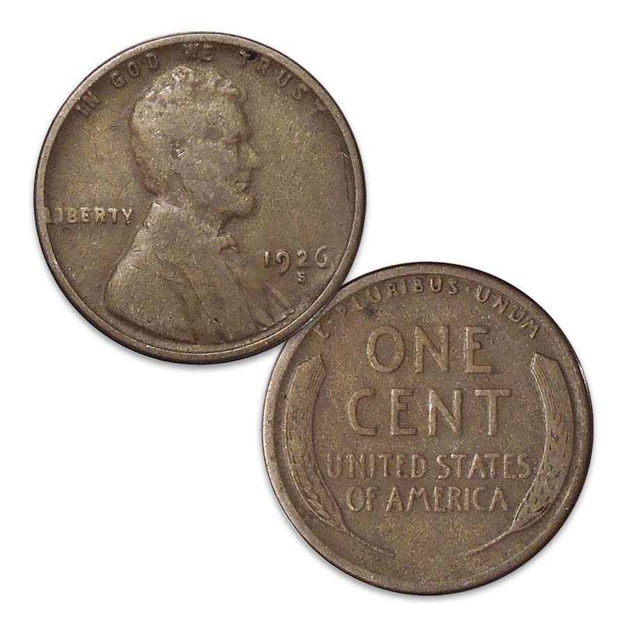 ssa✴︎ 1926-S Lincoln Cent VG-Fine | International Coins & Currency