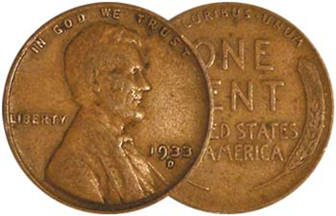 1933-D Lincoln Cent Fine Image 1
