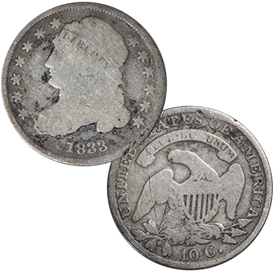 1809-1837 Capped Bust Silver Dime Good