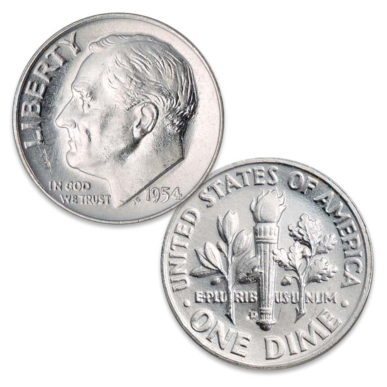 1954-D Roosevelt Silver Dime Brilliant Uncirculated