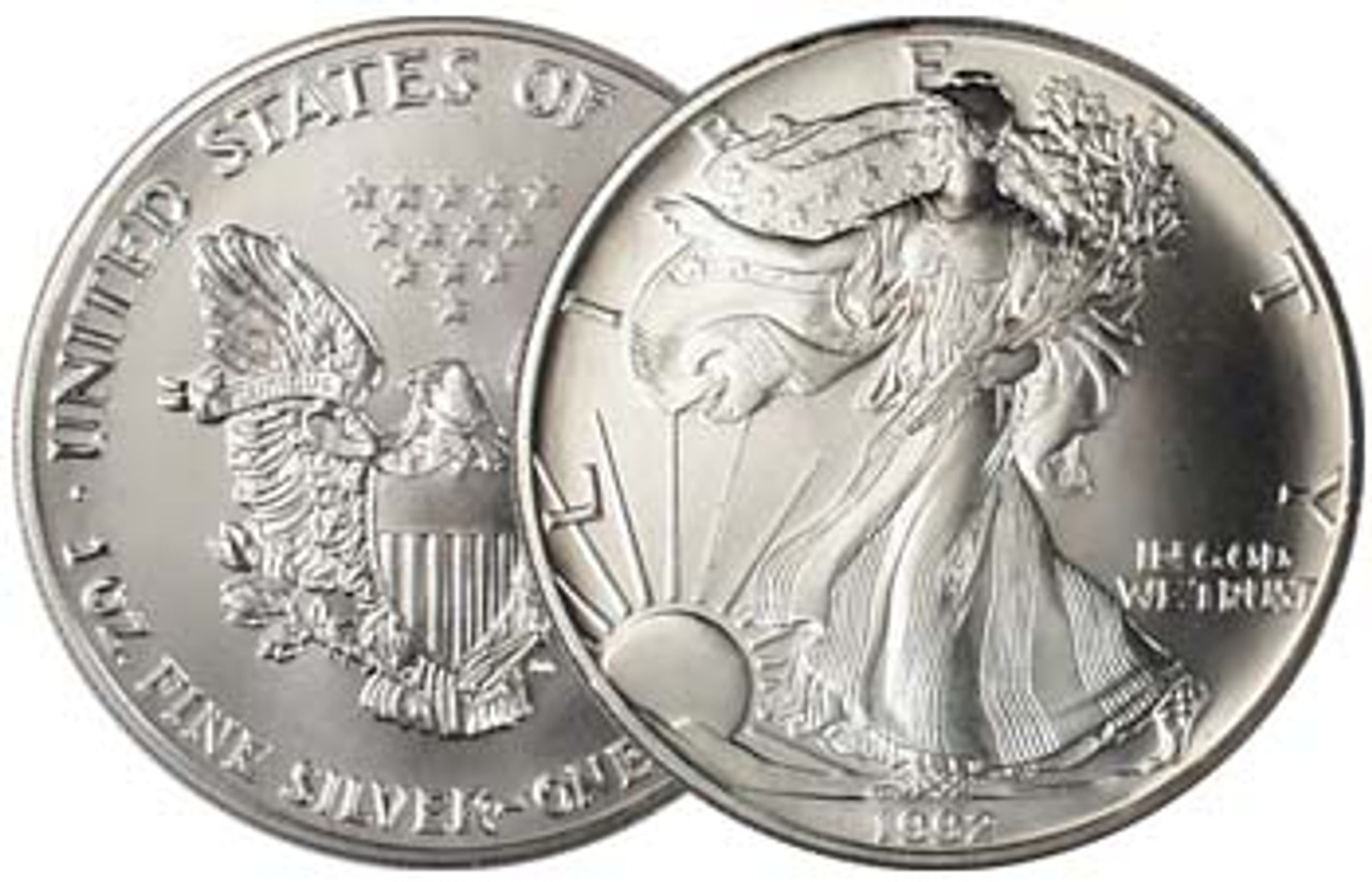 1992 Silver Eagle Brilliant Uncirculated Image 1