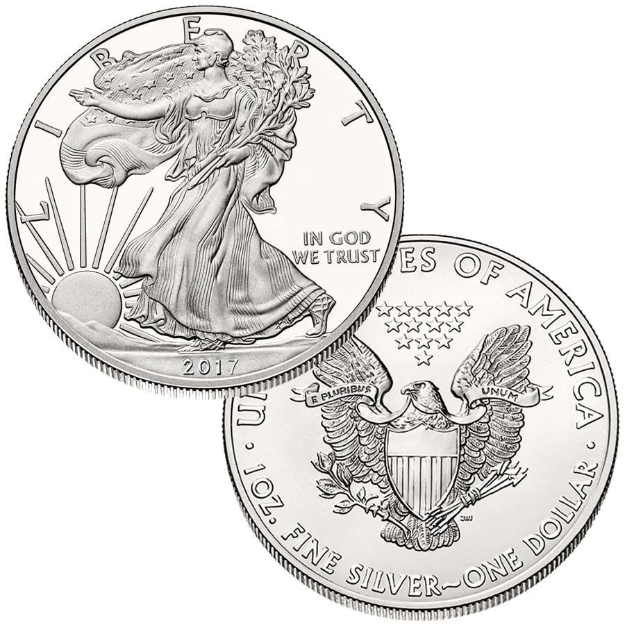 2017年 シルバーイーグル 　silver eagle 2017 Silver Eagle Brilliant Uncirculated | International Coins