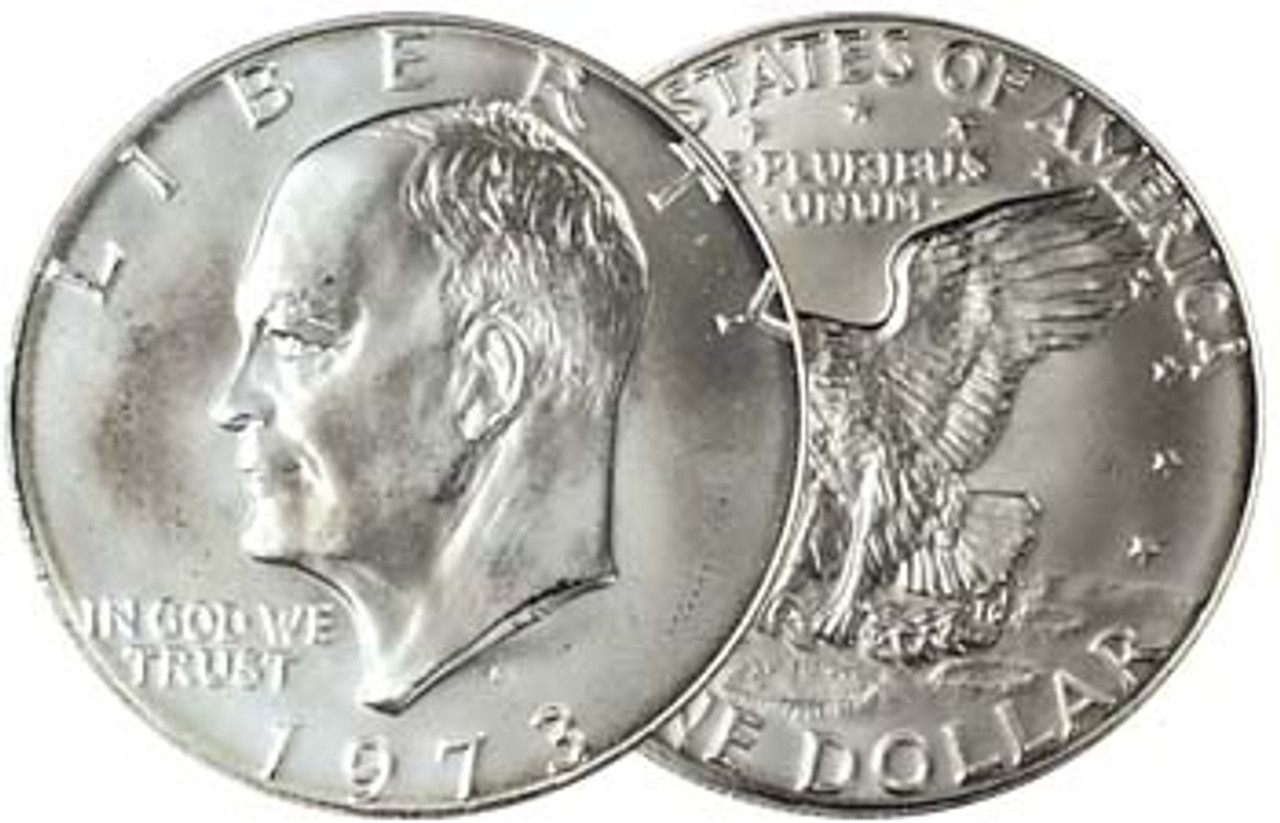 1973-S アイゼンハワー ダラー 銀貨 40% 1ドル 1973 S Eisenhower Dollar BU Uncirculated Mint State 40