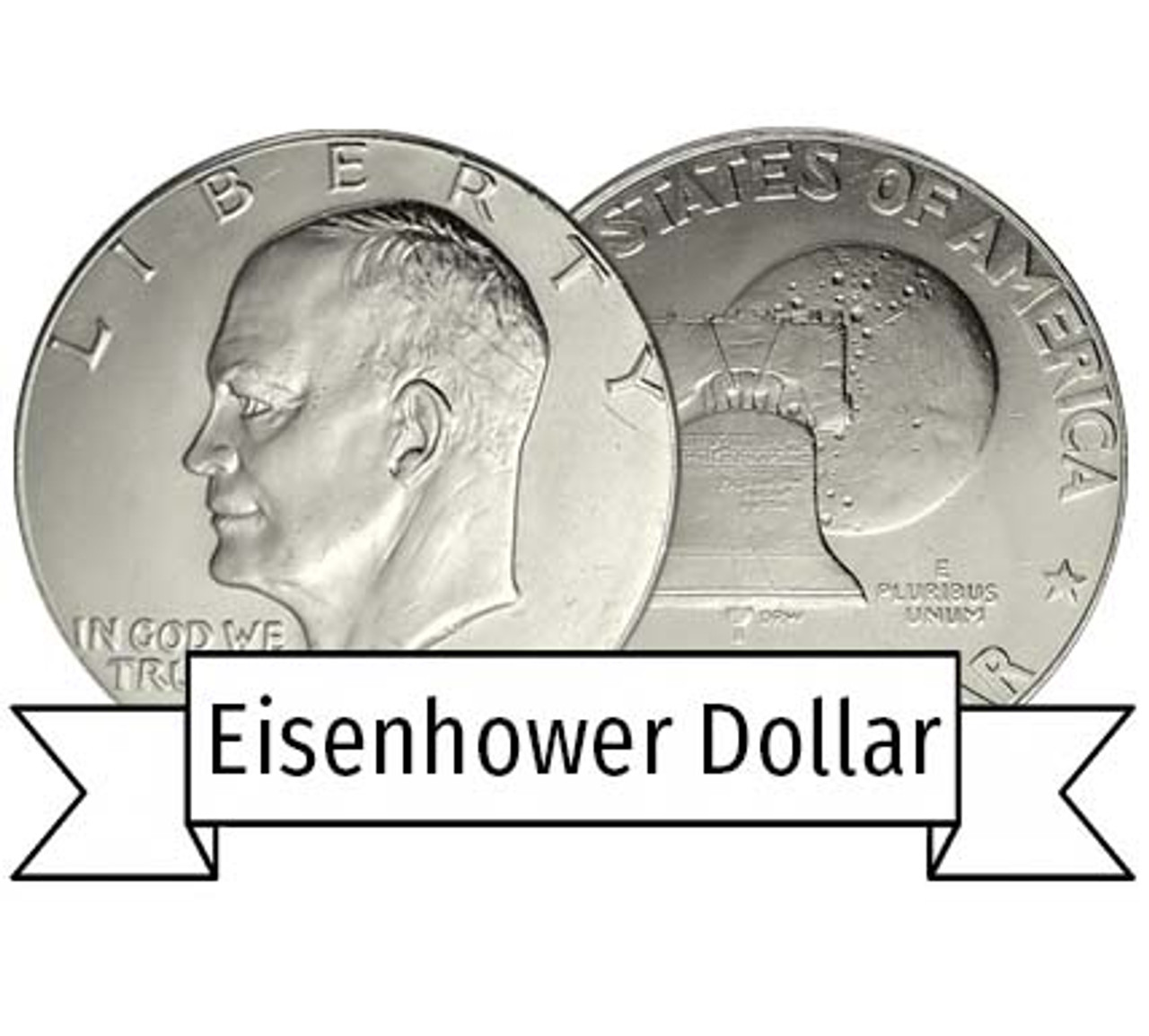 1976-P Eisenhower Dollar Variety II Brilliant Uncirculated
