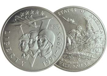 1993-P World War II Half Dollar Brilliant Uncirculated
