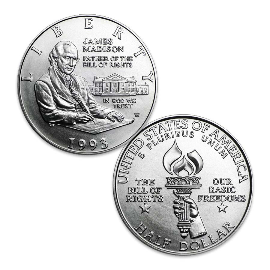 1993-W Bill of Rights Silver Half Dollar Brilliant Uncirculated