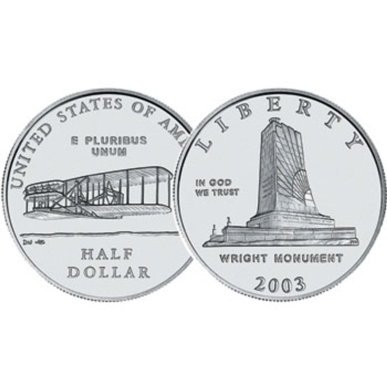 2003-P First Flight Half Dollar Brilliant Uncirculated Image 1