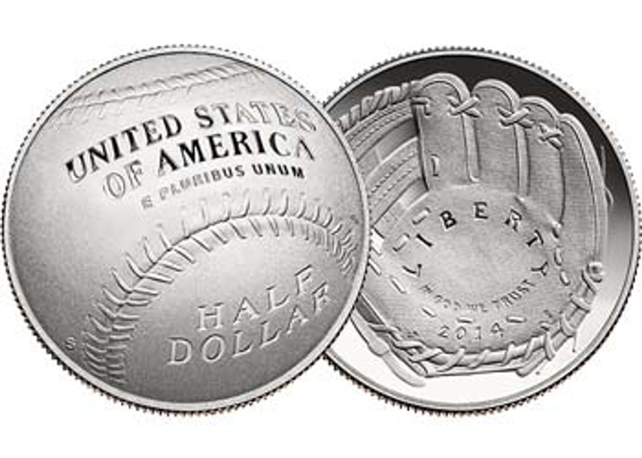 2014-S National Baseball Hall of Fame Half Dollar Proof Image 1