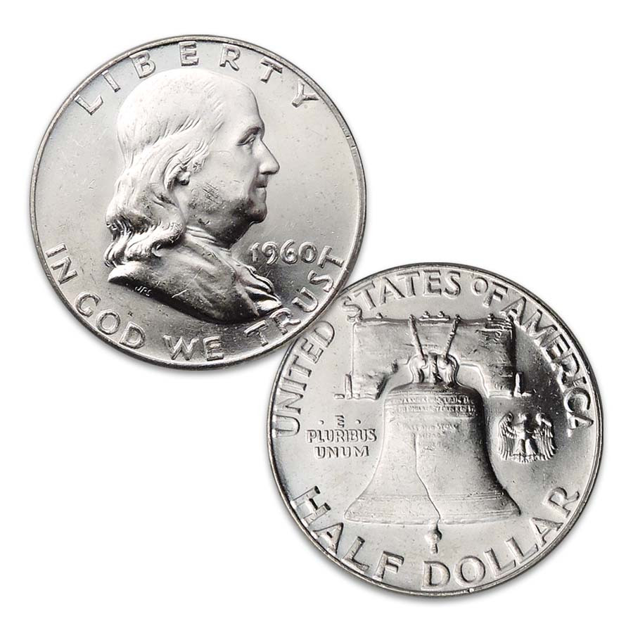 1960-P Franklin Silver Half Dollar Brilliant Uncirculated