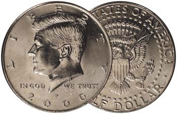 2000-P Kennedy Half Dollar Brilliant Uncirculated Image 1