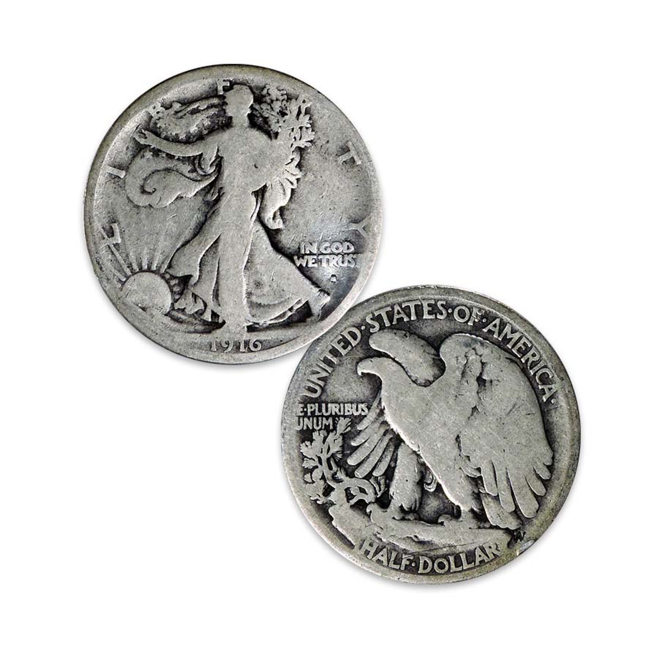 1916-S Walking Liberty Silver Half Dollar Good