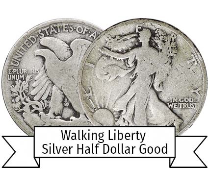 1917-S Walking Liberty Silver Half Dollar Obverse Mintmark Good