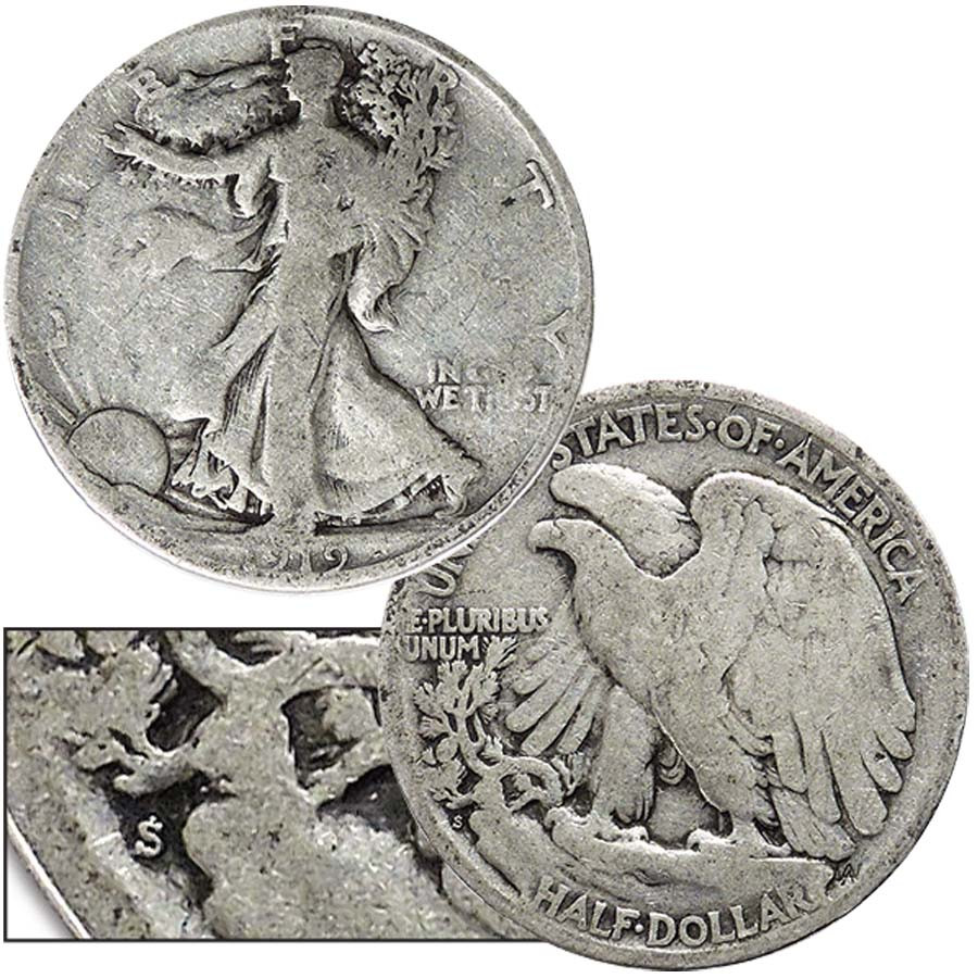 1919-S Walking Liberty Silver Half Dollar Good | International