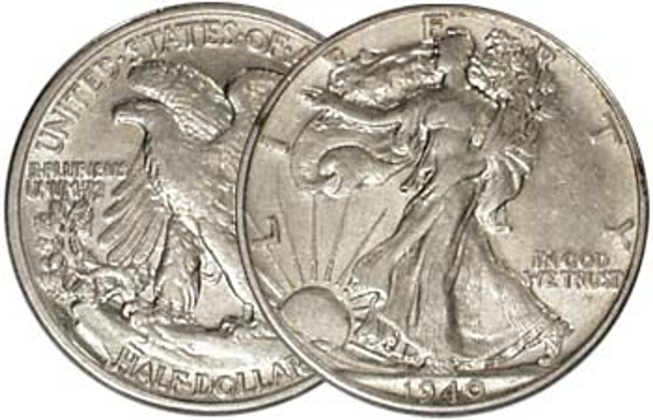 1940-P Walking Liberty Silver Half Dollar Very Fine Image 1
