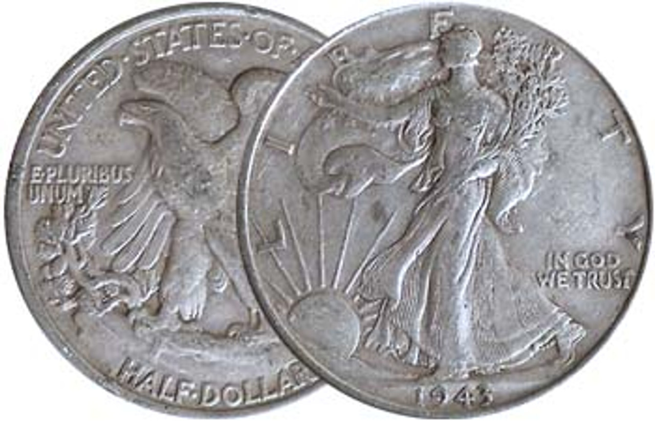 1943-P Walking Liberty Silver Half Dollar Very Fine Image 1