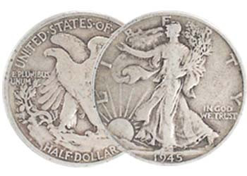 1945-P Walking Liberty Silver Half Dollar Very Fine