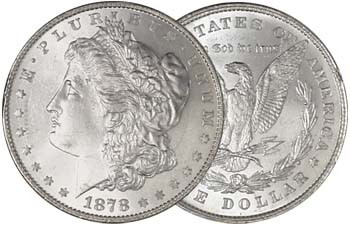 1878 8-Tail Feather Morgan Silver Dollar Brilliant Uncirculated