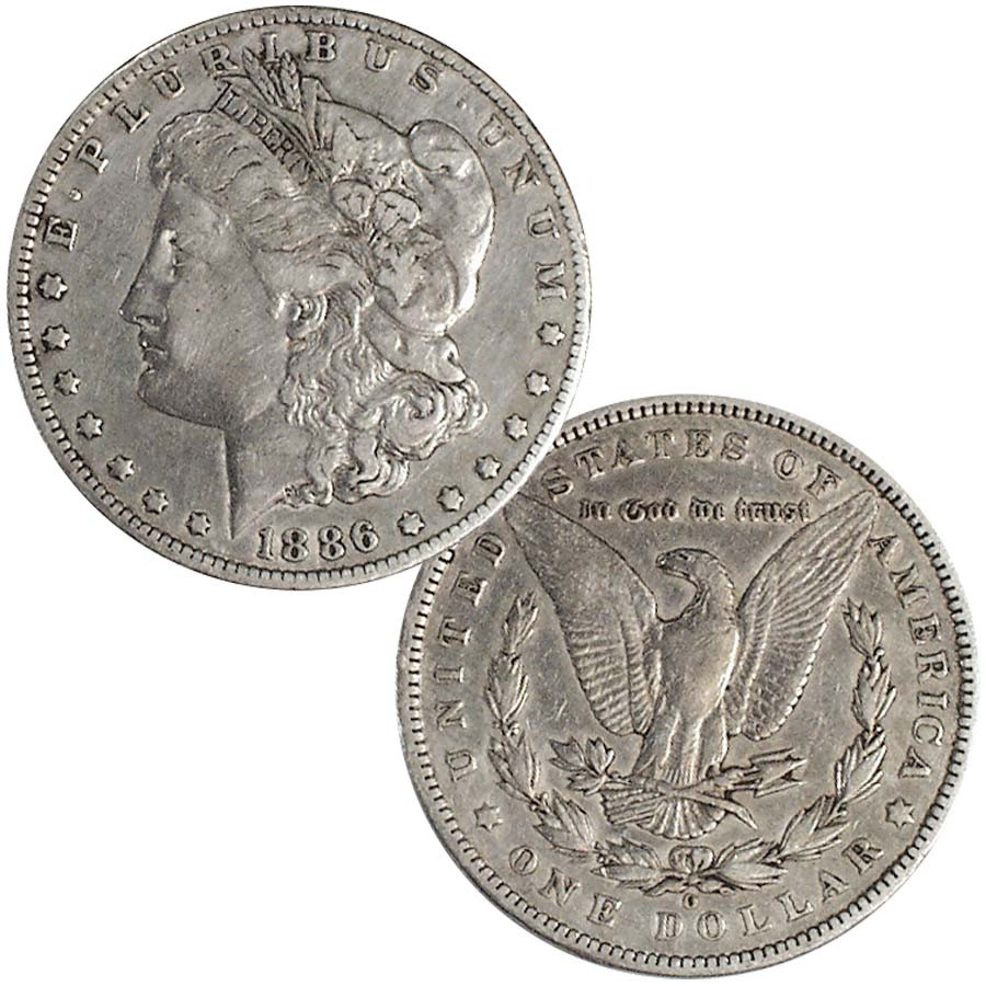 1886-O Morgan Silver Dollar Very Fine | International Coins & Currency