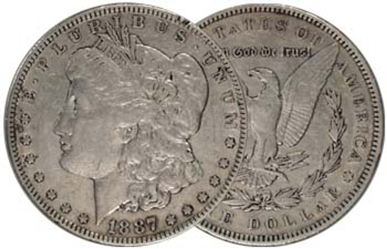 1887-P Morgan Silver Dollar Very Fine Image 1