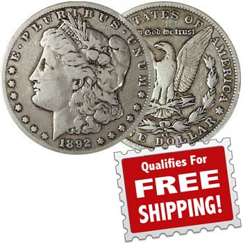 1892-CC Morgan Silver Dollar Very Fine Image 1