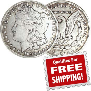 1893-O Morgan Silver Dollar Very Fine Image 1