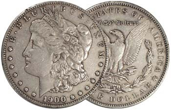 1900-S Morgan Silver Dollar Extra Fine Image 1