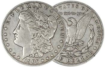 1901-O Morgan Silver Dollar Very Fine | International Coins & Currency