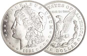 1921-D Morgan Silver Dollar Brilliant Uncirculated | International