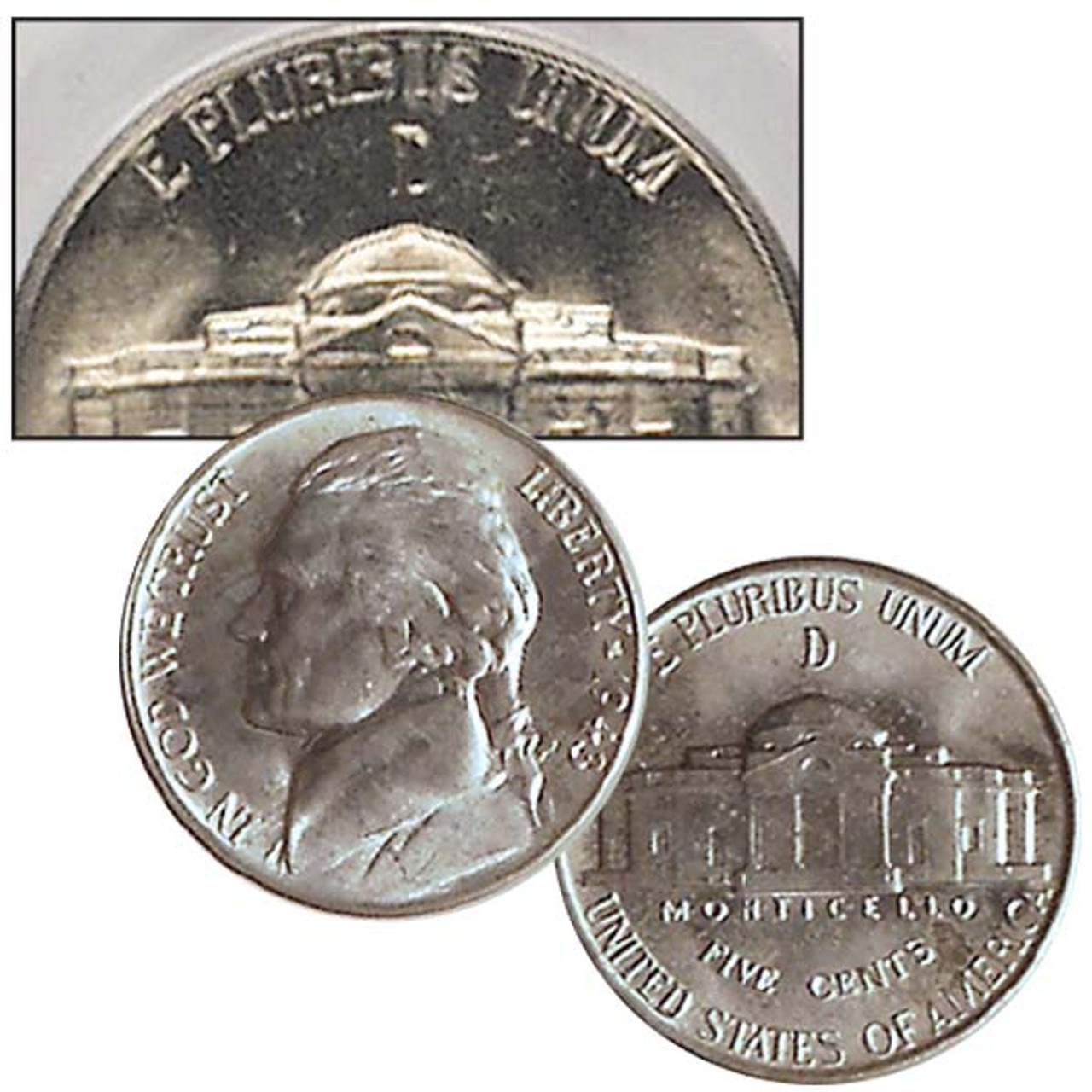 1943-D Jefferson Nickel Brilliant Uncirculated Image 1