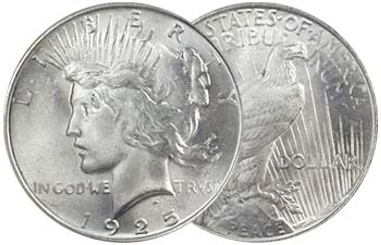 1925-P Peace Silver Dollar Brilliant Uncirculated Image 1