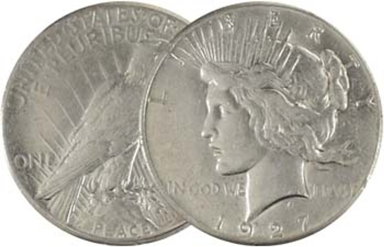 1927-P Peace Silver Dollar Very Fine Image 1