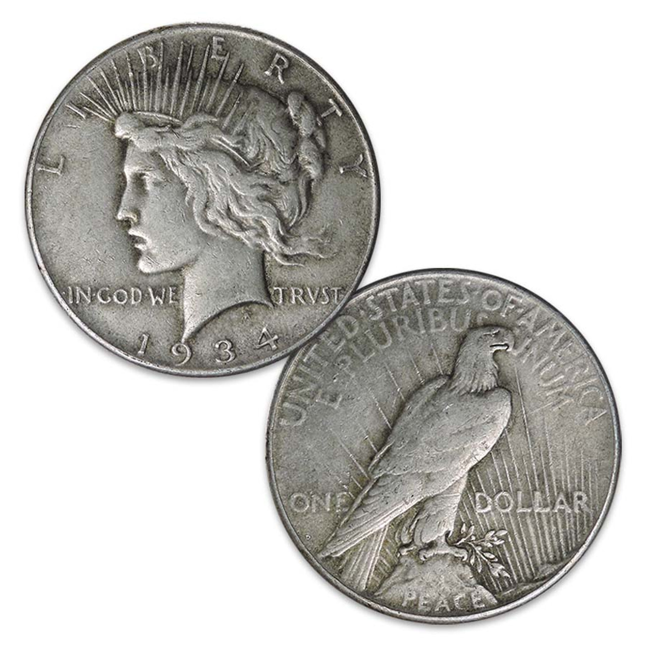 1934-D Peace Silver Dollar Very Fine