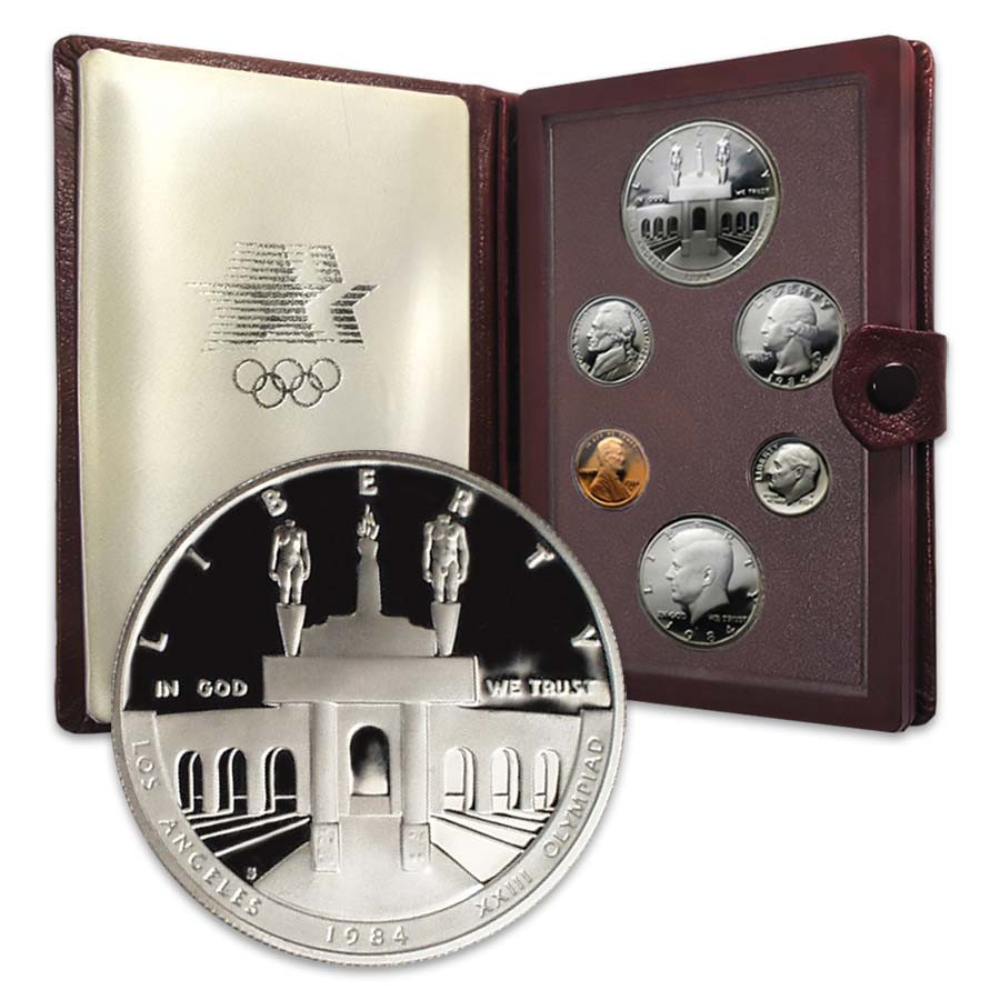 1984 Prestige Proof Set 6 Coins | International Coins & Currency