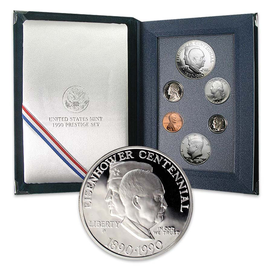 1990 Prestige Proof Set 6 Coins | International Coins & Currency