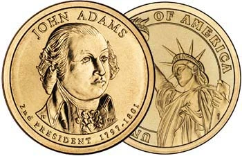 John Adams 2007-D Presidential Dollar Brilliant Uncirculated Image 1