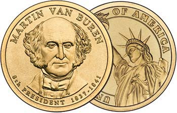 Martin Van Buren 2008-D Presidential Dollar Brilliant Uncirculated Image 1