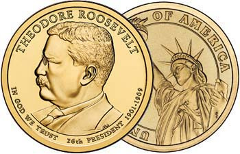 Theodore Roosevelt 2013-P Presidential Dollar Brilliant Uncirculated Image 1