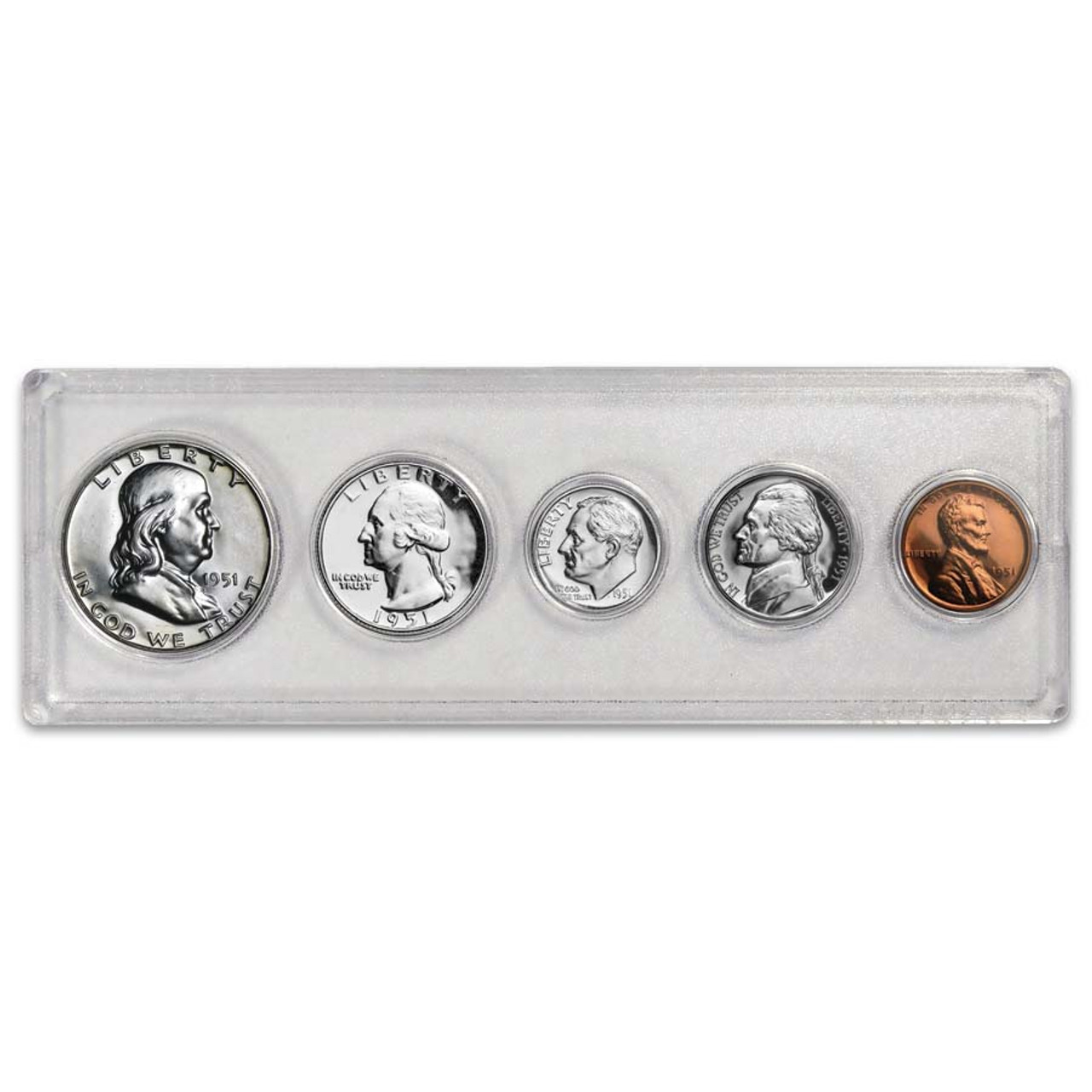 1951 Proof Set 5 Coins