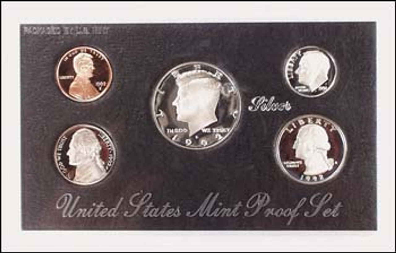 1992 Silver Proof Set 5 Coins Image 1